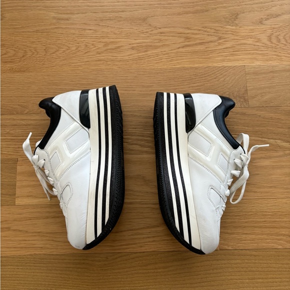 Hogan white leather platform sneakers Size 8 - Picture 4 of 10